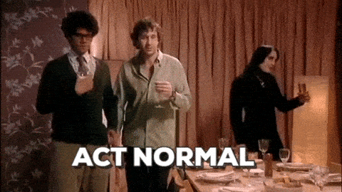 Act normal (IT Crowd gif)